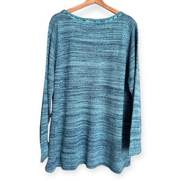 KOOS Of Course! 100% Silk Space Dye Artsy Tunic Sweater Women's Size 1X - Picture 2 of 10